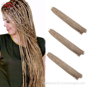 Hot sell Purple Blonde colored Long Colorful 28 inch Zizi Box Braids Hair Crochet Box Hair Extension Synthetic 3x box Braid
